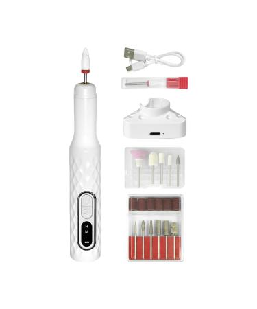 Kit de lime ongles lectrique | Kit fin pour ongles en acrylique et gel Machine de manucure et p dicure r utilisable avec 15 000 tr/min pour travailler et polir avec pr cision Argent