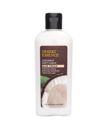 Desert Essence Coconut Soft Curls Hair Cream - Define and Smooth Curls with Black Oat & Nopal Cactus - Vegan Gluten-Free 6oz - Buy Online on GoSupps.com