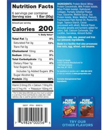 High Protein Chocolate Peanut Butter Bars - Nutritious Low Sugar Gluten Free Snacks - Pack of 6 for Energy Boost - Buy Online on GoSupps.com