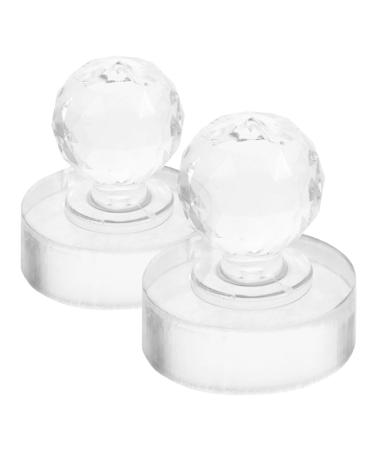 FOMIYES 2pcs Pressing Seal Mold Eyeshadow Stamp Powder Cosmetic Stamper Acrylic Eyeshadow Stamper 3.00X2.40X2.40CM Transparent