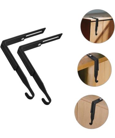 ABOOFAN 2pcs Metal Cabinet Hooks Heavy Duty Clothes Hanger Towel Hooks Metal Hook Wall Hanging Household 8.00X7.00X1.20CM Black - Buy Online on GoSupps.com