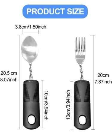 Divono Flexible Spoon & Fork Set - Ideal Aids for Parkinson's Arthritis Elderly & Disabled - Enhance Independence in Self-Nutrition - Buy Online on GoSupps.com