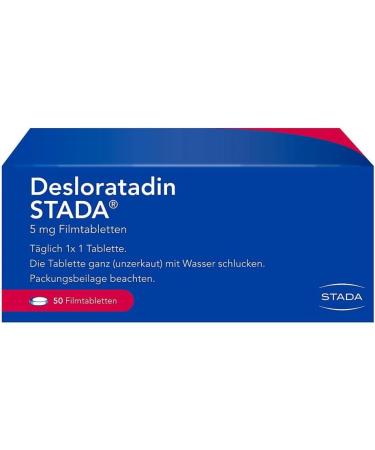 Desloratadin Stada 50mg - Fast Acting Antihistamine for Allergies & Hay Fever Relief - 1x50 Film-Coated Tablets - International Shipping Available - Buy Online on GoSupps.com
