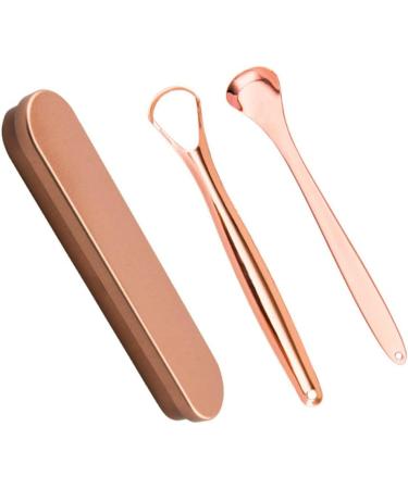 Stainless Steel Tongue Scraper Set - 3pcs Dental Cleaner Tool with Case for Oral Hygiene - Buy Online on GoSupps.com