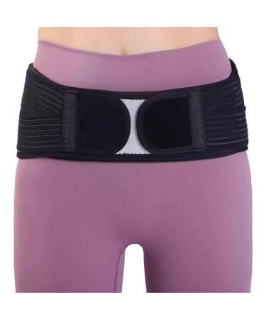 Sacroiliac Hip Brace for Lower Back Pain Relief | SI Belt for Sciatica & Lumbar Support | Unisex Back Brace (Black - Buy Online on GoSupps.com