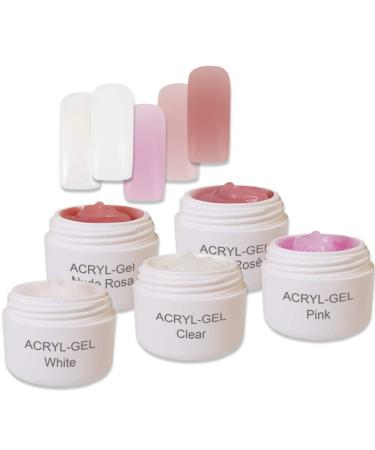 Acrylic gel with high stability for stencil extension or with tips (AcrylGel BASIC 5 x 5ml) - Buy Online on GoSupps.com