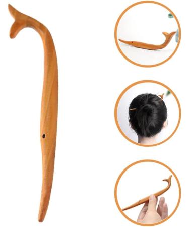 LALAFINA Peach Wood Hairpin Tocados Para El Hair Accessory Wooden Hair Stick Long Hair Chopstick Hair Barrettes Hair Clip Hair Chopsticks Japanese Hair Sticks - Buy Online on GoSupps.com