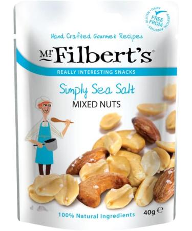Mr Filbert's - Simply Sea Salt Mixed Nuts 10 x 40g Sea Salt 10 x 40g - Buy Online on GoSupps.com