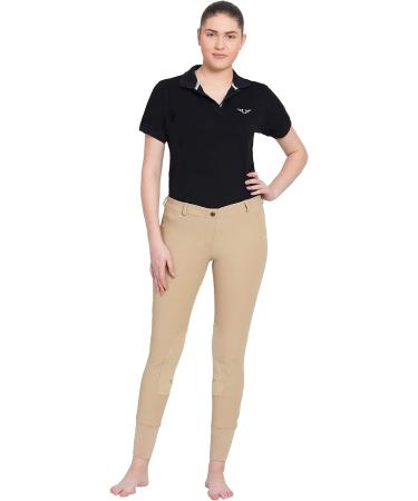 TuffRider Women's Ribb Lowrise Pull-on Breeches 26 - Light Tan - Buy Online on GoSupps.com