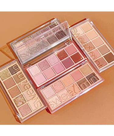 Go Ho 10 Colors Eyeshadow Palette - Matte & Glitter, Korean Makeup, High Pigmented Shades - Waterproof Eyeshadow Palette in Peach Style - Buy Online on GoSupps.com