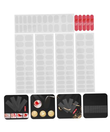 Beatifufu 10 Sheets Nail Stickers Stick on Nail Strips Gel Nail Polish Clear Gel Polish Strip Clear Gel Wraps Semi Cured Gel Nail Strips Manicure Strips Nail Clear Double Sided Tape - Buy Online on GoSupps.com