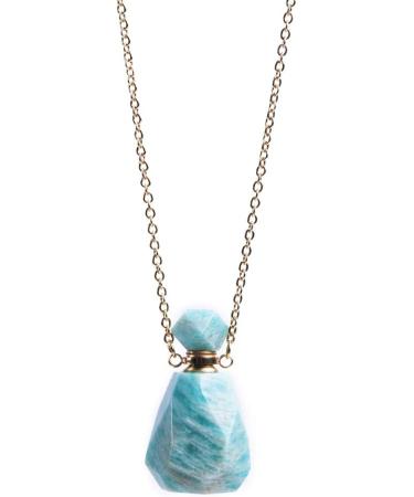 YGLINE Natural Gemstones Perfume Bottle Pendant Long Necklace - Unique International Shipping - Buy Online on GoSupps.com