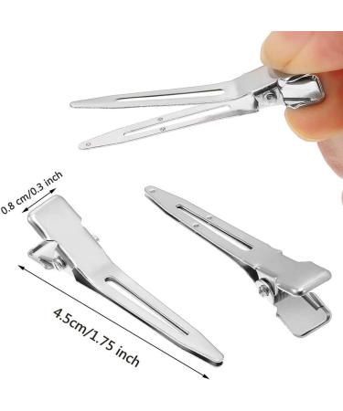 50 Pack 1.75 Inches Single Prong Hair Clips Silver Section Clips Metal Clips Hair Pins for Curls Single Prong Curl Clips - Buy Online on GoSupps.com