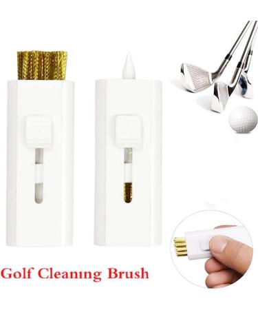 4-Pack Pocket Retractable Golf Club Cleaning Brush Tool - Double Side Wire Brush Groove Cleaner | Perfect Gift for Golfing Friends - Buy Online on GoSupps.com