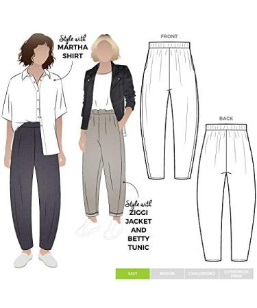 Style Arc Sewing Pattern - Bob Woven Pant (Sizes 04-16)