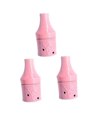 Gatuida 3 STK MOXA massage pot MOXA-ETUI made of porcelain ceramic moxibuscase box massage accessories Moxibusion Brenner Tool Moxa burner massage device Palace Ai-Box Rosa