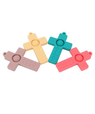 4 Silicone Baby Teething Rings - Infant Tooth Relief Soft Molar Toys for Soothing Gums - Buy Online on GoSupps.com