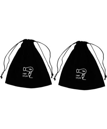 FOMIYES 10 Pcs Velvet Bag Blow Dryer Hair Dryer Bag Drawstring Travel Flannel Wen Wan Organizer 30.00X26.00X0.50CMx5pcs Blackx5pcs - Buy Online on GoSupps.com