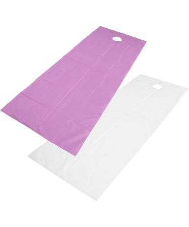 Verdant Touch Disposable Beauty Salon Bed Cover - Waterproof Polyester Massage Bed Sheets (2PCs) | White & Purple Breathable Hotel Bedding Supplies - Buy Online on GoSupps.com