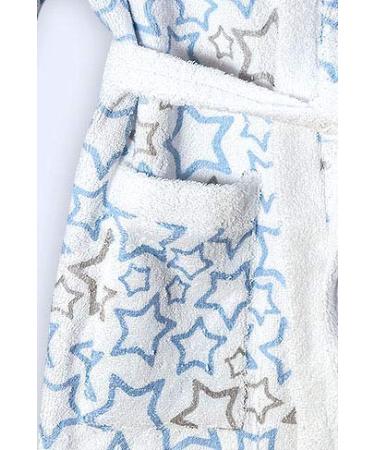Ti Tin Ferry Children's Bathrobe | 100% Cotton Baby Bath Coat 80-92 cm | Blue Star Design for Ages 1-2 Years - Buy Online on GoSupps.com