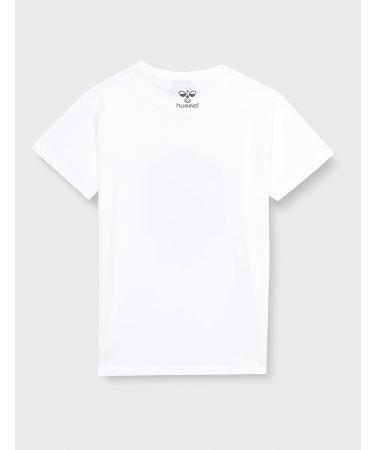 hummel Unisex Kids Hmloffgrid Cotton Jersey S/S T-Shirt 116 - White/Forged Iron | International Shipping Available - Buy Online on GoSupps.com