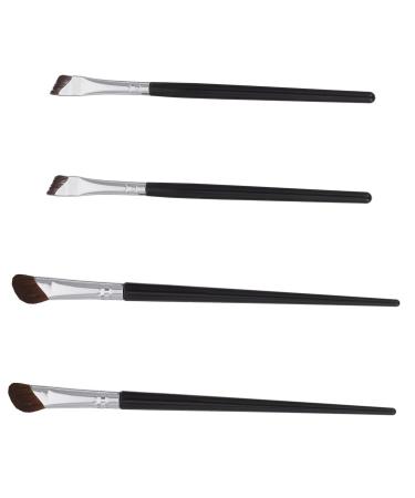 Hemoton 4 Pcs Eyeliner Brush Brow Brush Small Concealer Brush Brow for Eyebrows Flat Concealer Brush Nose Contour Brush Eyebrows Brush Eyeliner Applicator Tool Eyeshadow Brush Makeup Brush