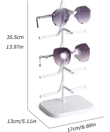 Multi-Layer Glasses Stand - Optical Glasses Holder & Display Rack for Sunglasses - White Counter Ornament - Buy Online on GoSupps.com