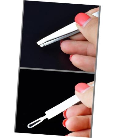 Angoily 1pc Lash Makeup Stainless Steel Eyebrow Eyebrow Clip Beauty Tools Eyebrow Trimming medium Silver - Buy Online on GoSupps.com