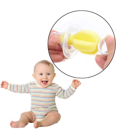 Baby Bottle Brush Set - Pacifier & Nipple Cleaning Sponge - Yellow 2 Pack - Perfect for Baby Milk Bottle Washing - Buy Online on GoSupps.com