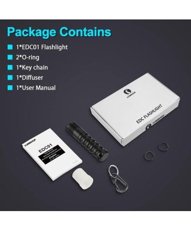 LUMINTOP EDC01 Keychain Flashlight - 200 Lumens, Pocket Size, 36 Hours Long Lasting, IPX8 Waterproof - Black - Buy Online on GoSupps.com