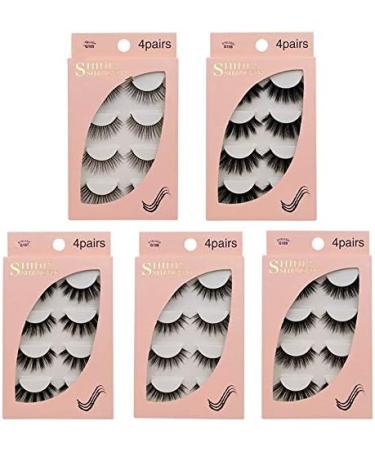 ZATTHU 3D Eyelashes 4 Pairs of Handmade Eyelashes Natural Thick Eyelashes Set Eyelash Eyelashes-G109 - Buy Online on GoSupps.com