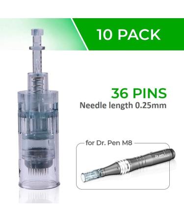Dr. Pen Ultima M8 Disposable Cartridges - 10 Pack, 36 Pins Bayonet Slot - Replacement Parts - Buy Online on GoSupps.com