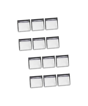 FRCOLOR 120 Pcs Square Magnets Pans for Eyeshadow Empty Eyeshadow Tin Pan Sample Accessories Stainless Steel Mx2pcs As Shownx2pcs