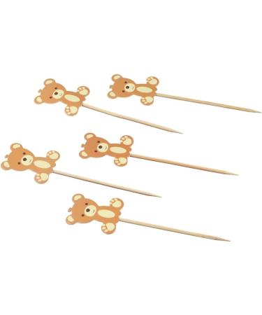 Leadigol 40PCS Bear Cupcake Toppers Bear Cake Toppers Birthday Party Decoration Bear Theme Cupcake Toppers for Wedding Birthday Party Supplies - Buy Online on GoSupps.com