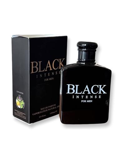 BLACK INTENSE for Men Eau de Parfum for Men - 3.4 Fl Oz - Perfect blend of Sage Lemon and Absinthe for a Sophisticated Scent