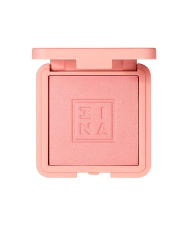 3INA The Blush 348 - NEW Formula - Natural  Light Mineral Powder Blush For Sensitive Skin - Blendable  Buildable Rouge - Pigmented  Dewy Glow - Vegan  Cruelty Free Makeup - Natural Color - 0.26 Oz
