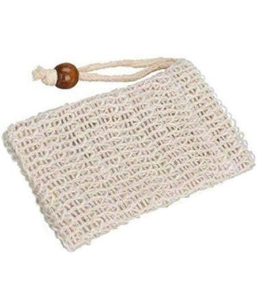 Natural Sisal Soap Bag Exfoliating Soap Saver Pouch Exfoliating Net Soap Foam Ramie Bag Bath Soaps (14.5 * 9.5cm)