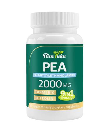 Liposomal Palmitoylethanolamide 2000MG + Luteolin 200MG + Turmeric 200MG & Fisetin 100MG Micronized Pea 99% Highly Purified Enhanced Absorption Pea Supplement 60 Capsules