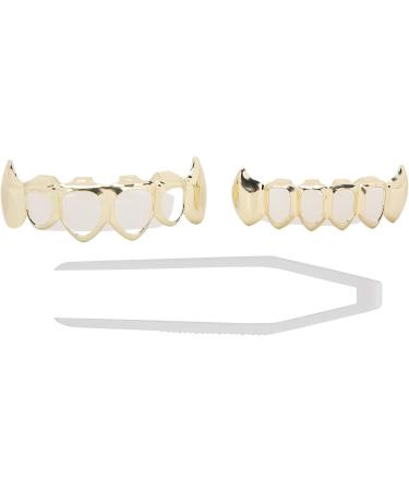 Plating Teeth Brace Brass Serial Number YHYT1046 Silver Teeth Braces Teeth Brace for Halloween Party for Hip Hop Fashion Show for Concert for Birthday Present(gold) - Buy Online on GoSupps.com