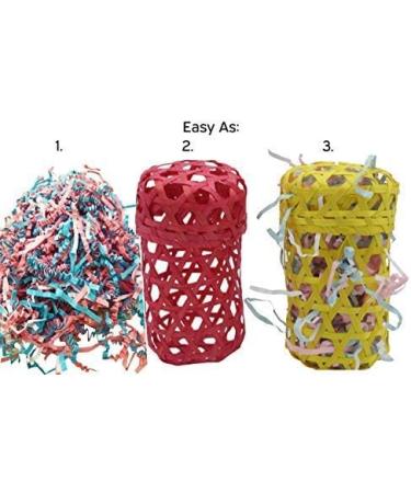 Bonka Bird Toys 1654 Pk3 Crinkle Paper Shred Parrots Conures Amazons Foraging Basket Filler Pack (3) - Buy Online on GoSupps.com