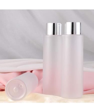 Minkissy Set of 4 Refillable Empty Plastic Bottle Pet Cosmetics Bottle Glass Pot Lotion Shower Gel Shampoo Storage Container with Closure for Home Travel 200 ml - Buy Online on GoSupps.com