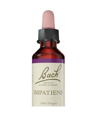 Bach Original Flower Remedies Impatiens Flower Remedy Vegan Formula for Emotional Wellness. Easy to Use 1 Dropper Bottle x 20 ml Natural remedy