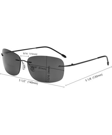 Buy Eyekepper Rimless Bifocal Sunglasses for Men & Women | Lightweight +1.00 Brown Lens Readers for Sun Protection - Buy Online on GoSupps.com