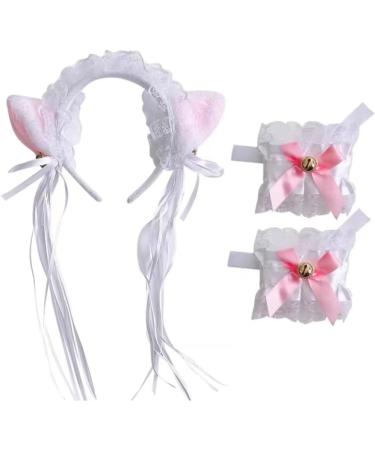 TQUXNGA 1set Halloween Cosplay Ear Headband and Choker/Lace Cuffs/Tail Cosplay Lovely Costume Party Accessories for Adult 5 - Buy Online on GoSupps.com