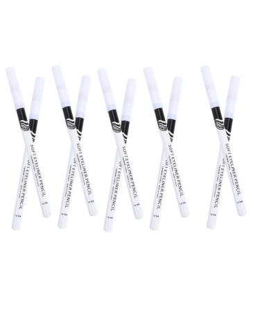 DRESSOOS 48 Pcs Eyeliner Pencil Grey Wigs for Women Iluminador De Maquillaje Pigment Brow White Wooden Pole