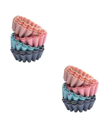 Alipis 24 Pcs Silicone Muffin Cup Packing Paper Silicone Baking Cup Mini Baking Gadgets Pudding Cake Stand 7.5X6.3CMx2pcs Assorted Colorx2pcs