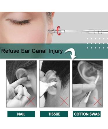 Innovative Spring Earwax Cleaner Tool Set - Ear Wax Removal Tool Ear Curette Ear Wax Remover Tool with Storage Box (B-Yellow) - Buy Online on GoSupps.com