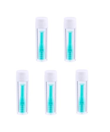 5 pieces of contact lenses use color suction eye care tool set accessories contact lens box package stick contact lens suction green solid solid solid