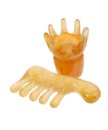 Fomiyes 4-Piece Resin Massage Comb Set | Gua Sha Scalp Massager & Anti-Static Hair Tool for Deep Relaxation - Buy Online on GoSupps.com