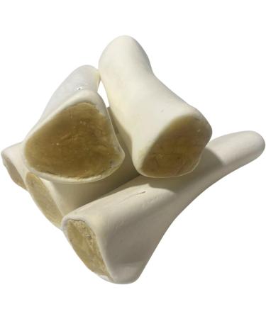 White Stuffed Marrow Bones - *(Pack of 5-6 INCH)* - Marrow Bones for Dogs - (Beef/Sweet Potato/Bacon and Cheese OR PB Stuffed) - Dog CHEW Treat - 100% Natural - Dog Bone (5 Pack - Sweet Potato) - Buy Online on GoSupps.com